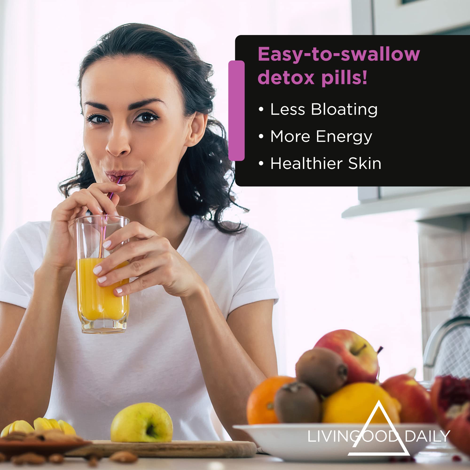 Livingood Daily Detox Pills - Full Body Detox Cleanse for Women & Men with Milk Thistle Livingood Daily