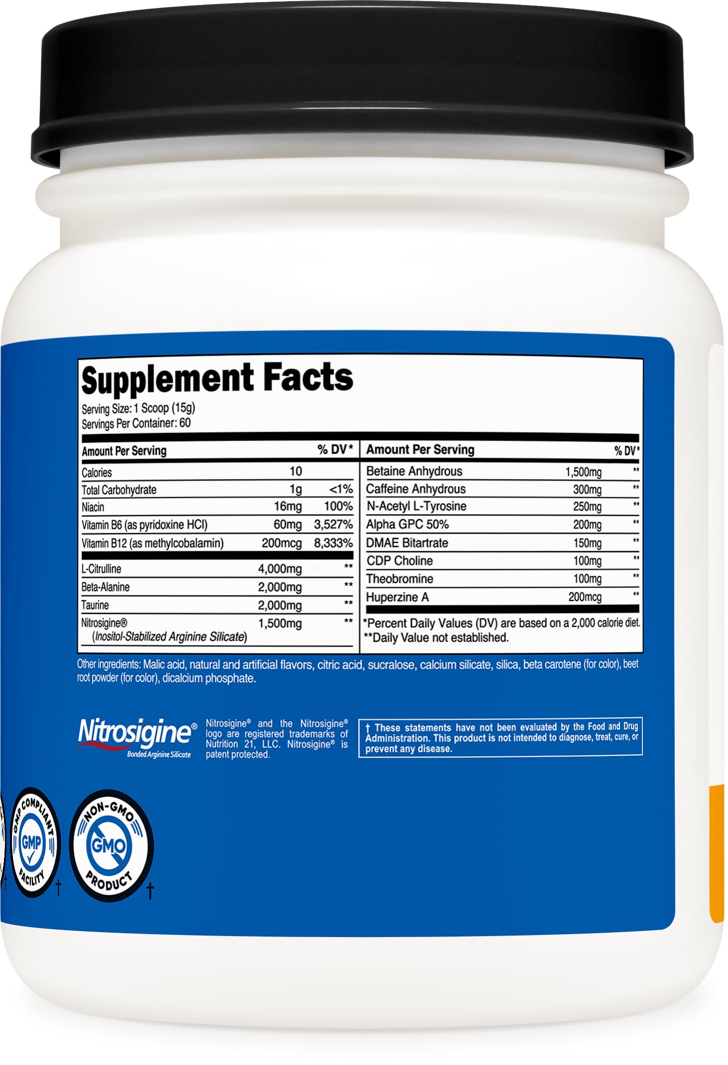 Nutricost Pre-X Xtreme PreWorkout Powder Complex, Peach Mango, 60 Servings, Vegetarian Nutricost