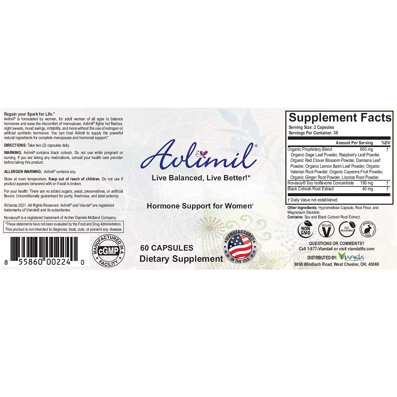 Avlimil® Hormone Balance & Menopause | Relief from Mood Swings, Hot Flashes, Night Sweats and Irritability Avlimil