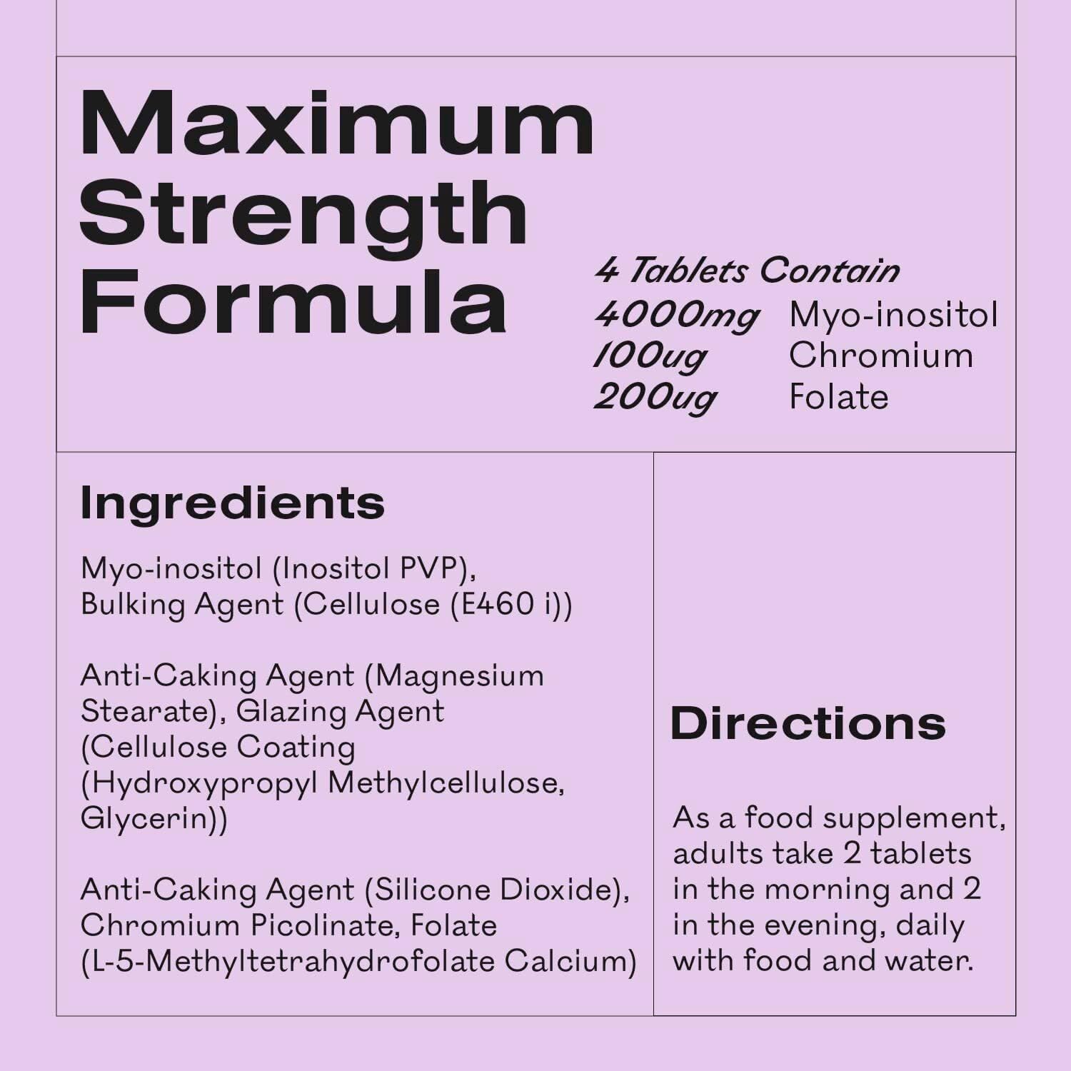 Myoplus - Myo-inositol PCOS Supplement - 4000mg Myo-Inositol, 200ug Folate & 100ug MyOva