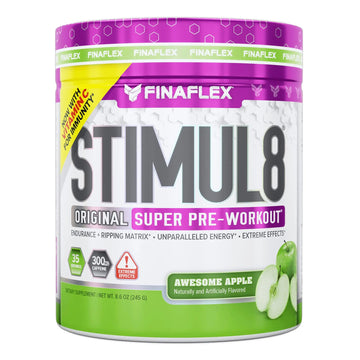 FINAFLEX STIMUL8 Original Super Pre-Workout, Awesome Apple - Energy, Strength