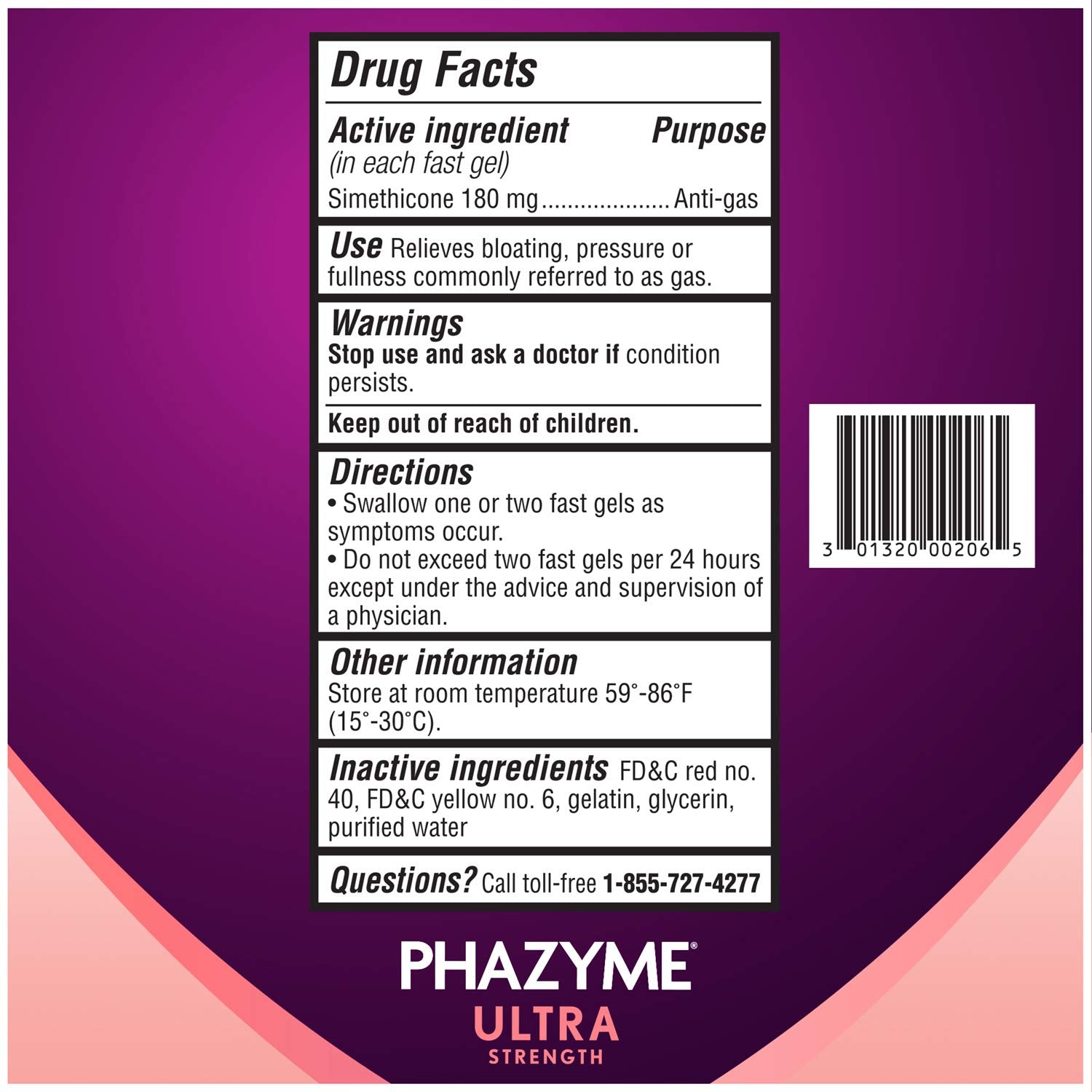 Phazyme Ultra Strength Gas & Bloating Relief, Works in Minutes, 12 Fast Gels, 3 Pack Phazyme