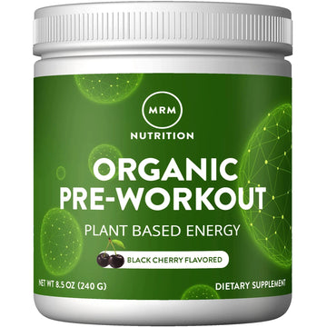 MRM Nutrition Organic Pre-Workout Powder | Black Cherry Flavored | Superfoods