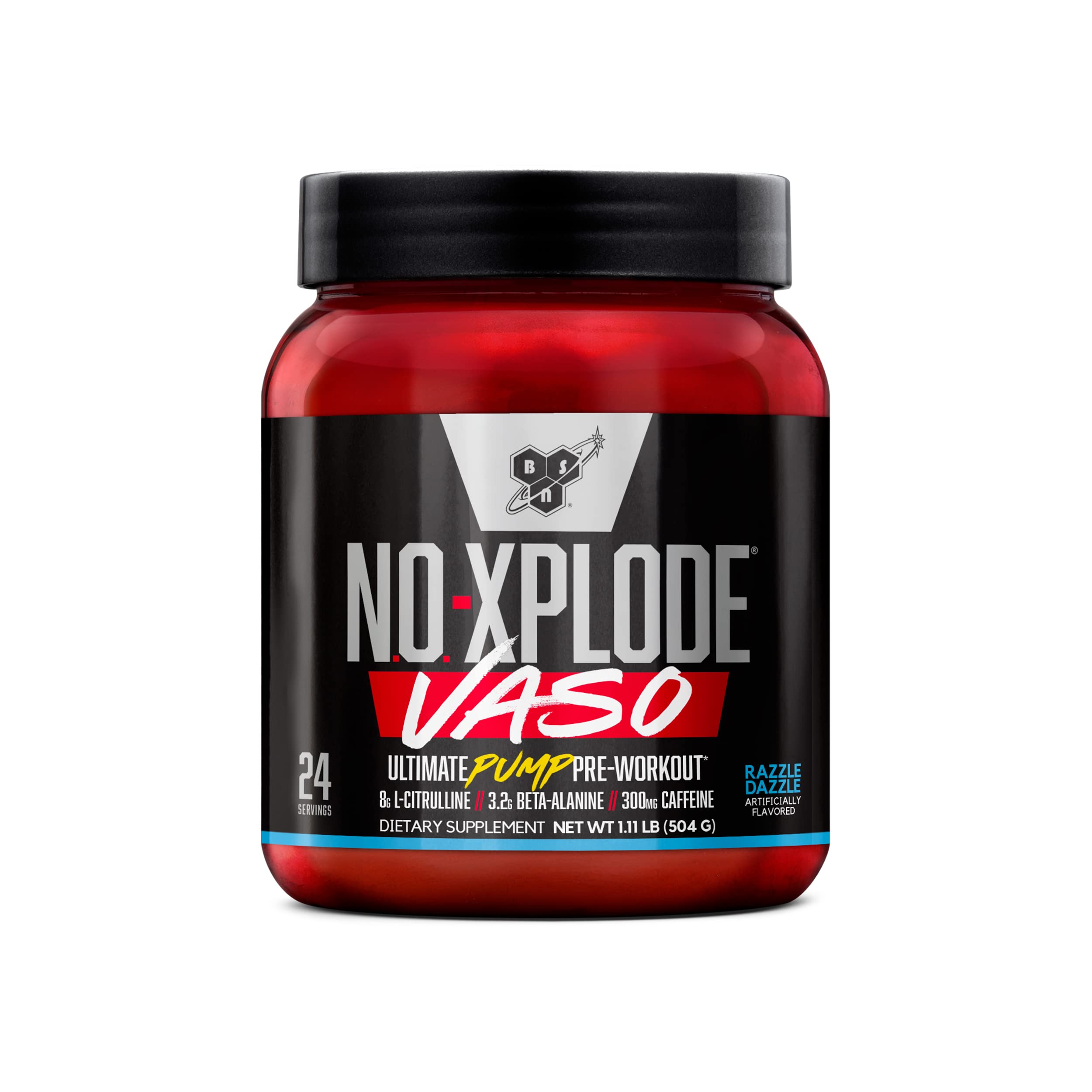 BSN N.O.-XPLODE Vaso Pre Workout Powder with 8g of L-Citrulline and 3.2g Beta-Alanine