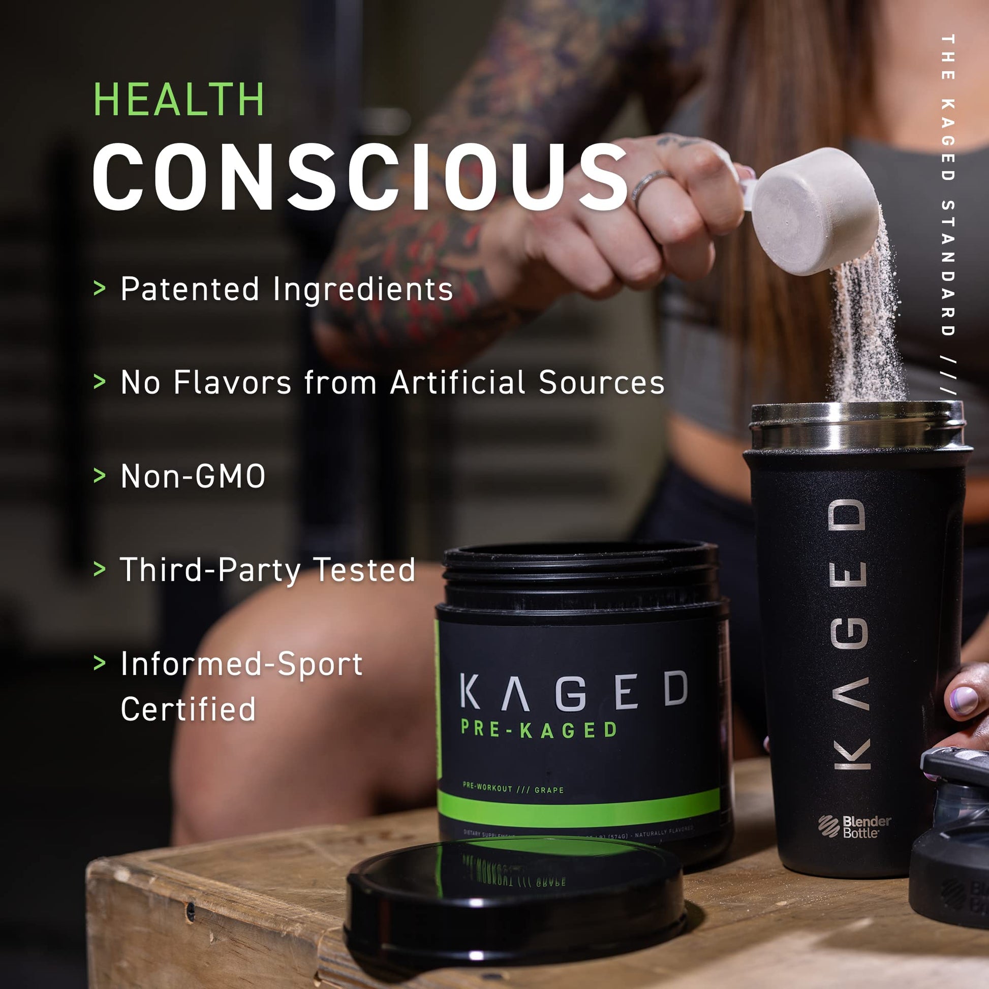 Kaged Original Pre Workout Powder | Berry Blast | Pre-Kaged | Formulated with Creatine Kaged