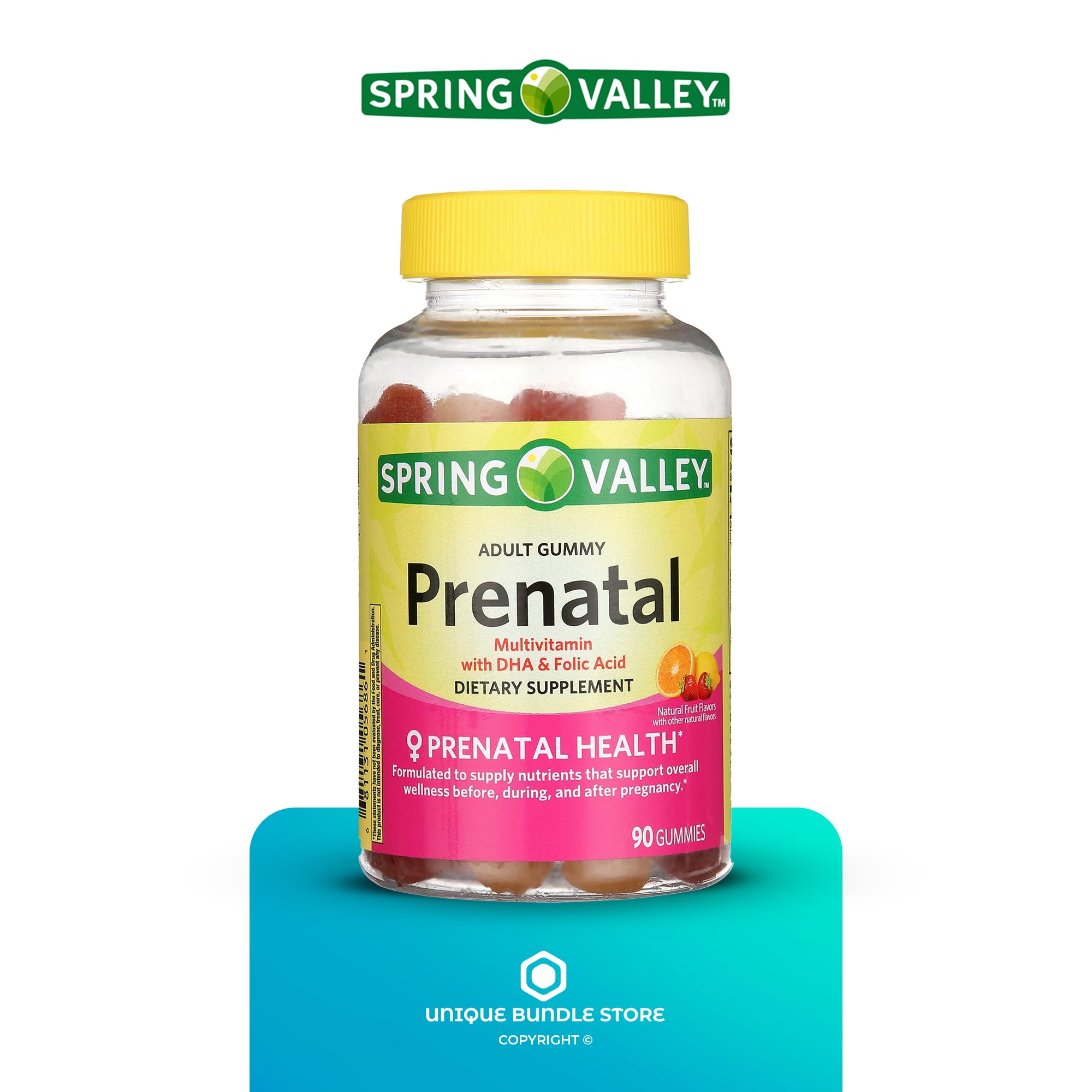 Spring Valley, Prenatal Vitamins Gummies, 90 Count with DHA and Folic Acid