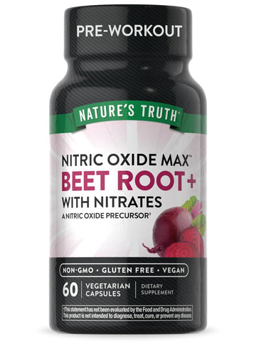 Nature's Truth Beet Root Capsules | 60 Count | Nitric Oxide Supplement for Men and Women