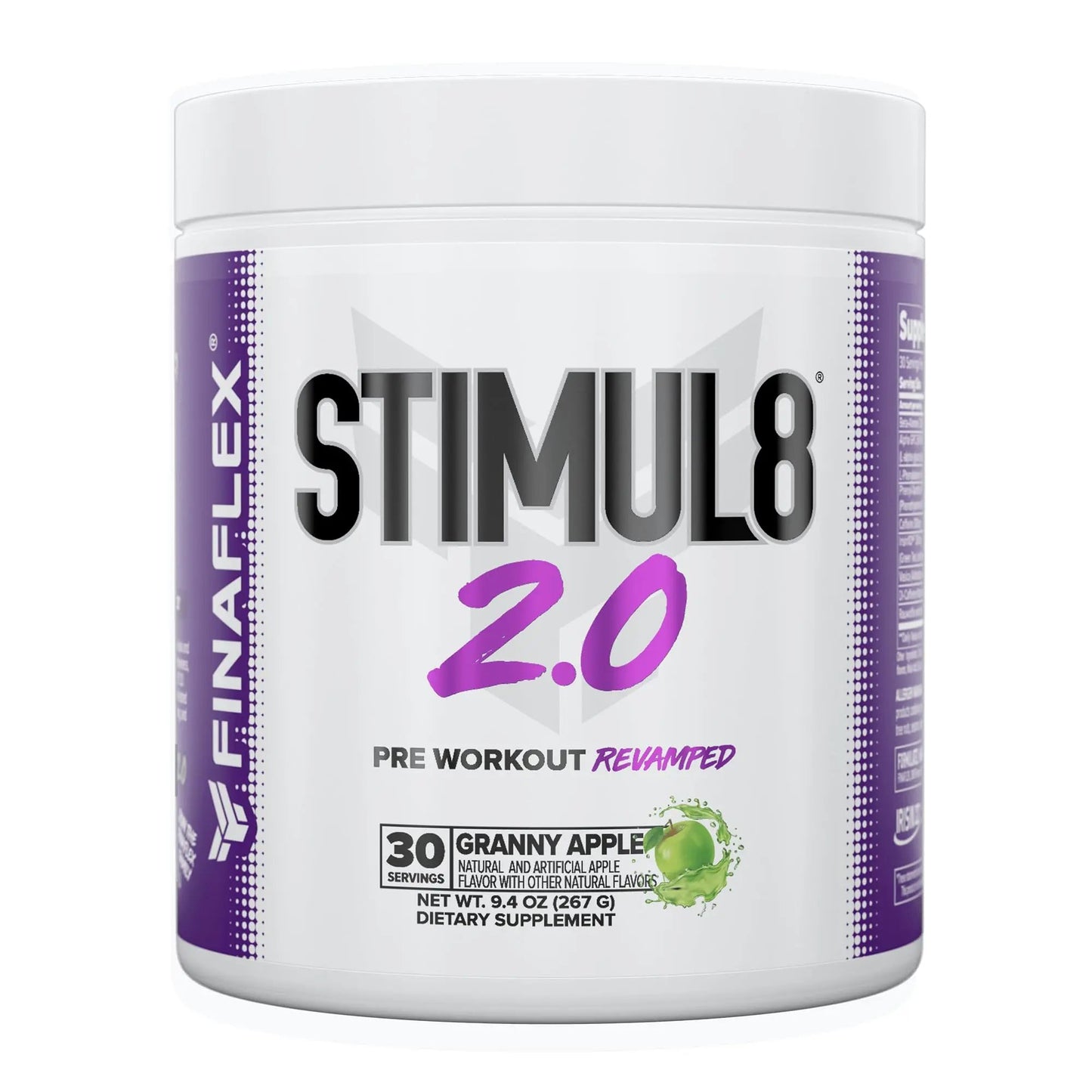 FINAFLEX STIMUL8 2.0 Pre Workout, Granny Apple - Delivers Energy, Focus & Strength