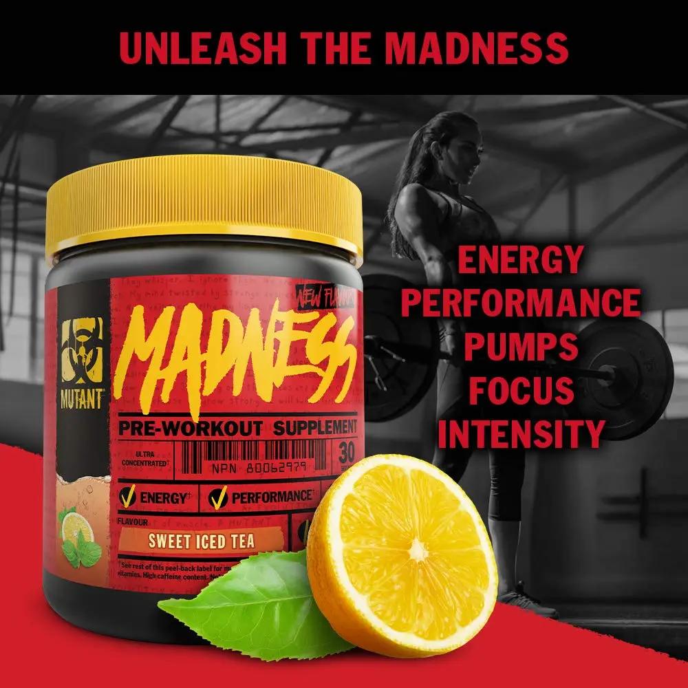 Mutant Madness - Redefines The Pre-Workout Experience and Takes it to a Whole New Extreme Level, Engineered Exclusively for High Intensity Workouts, 225g – Fruit Punch