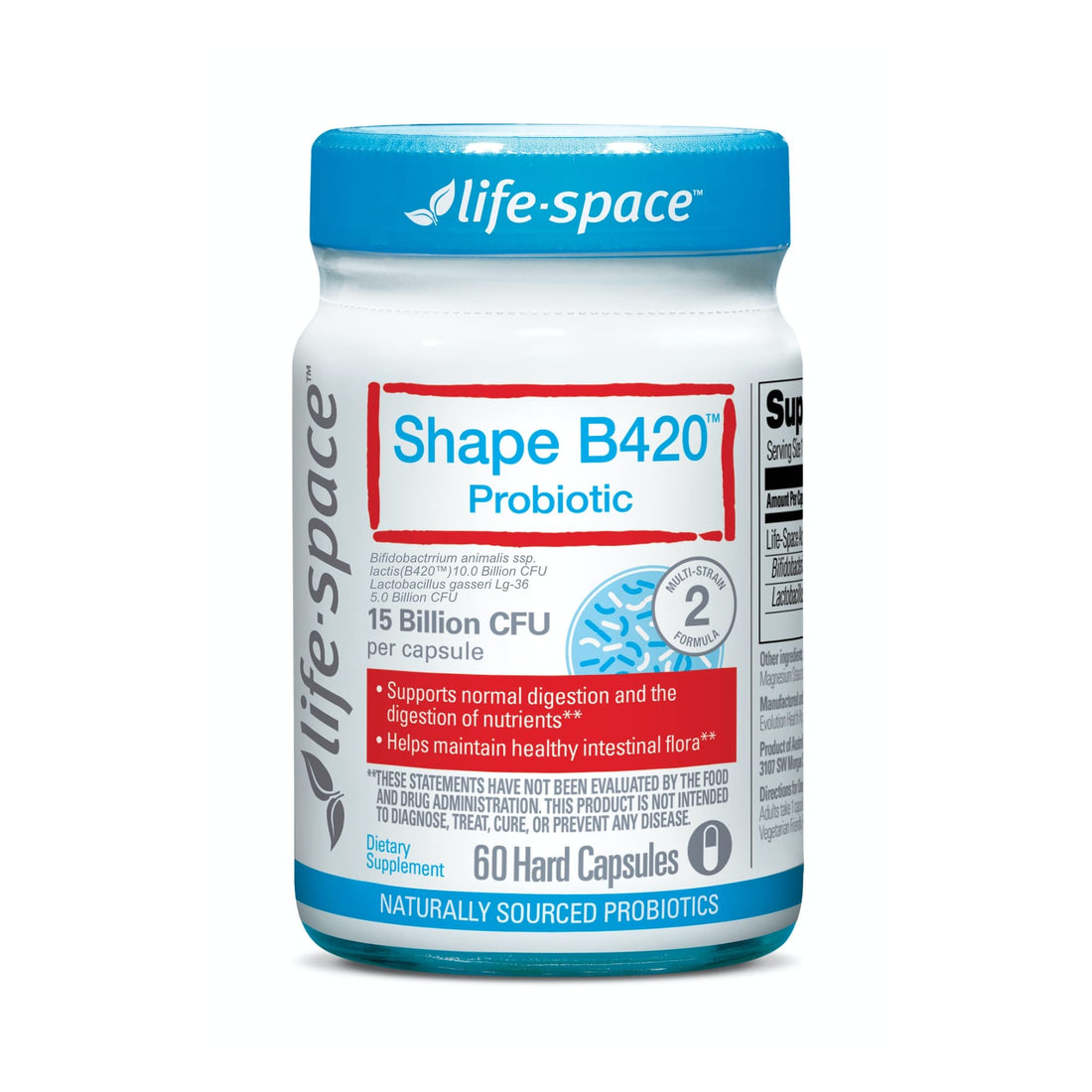 Life-Space Shape B420™ Probiotics, Clinically Studied Strains, Supplement for Women and Men
