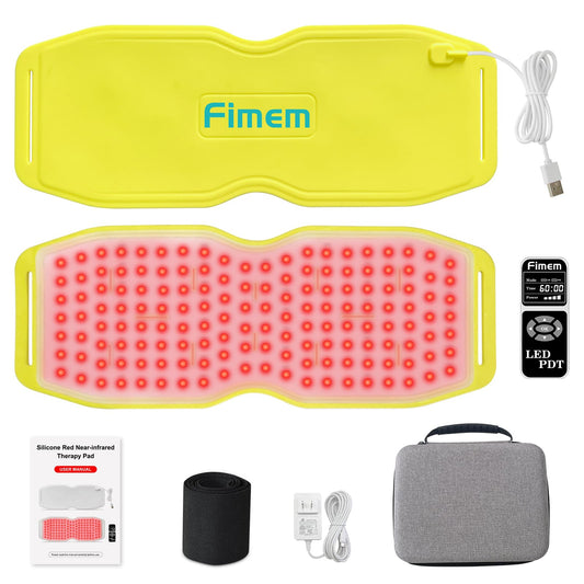 Fimem Red Light Therapy Belt 660nm 850nm 940nm, Red Light Therapy Device for Back, Infrared Light Therapy