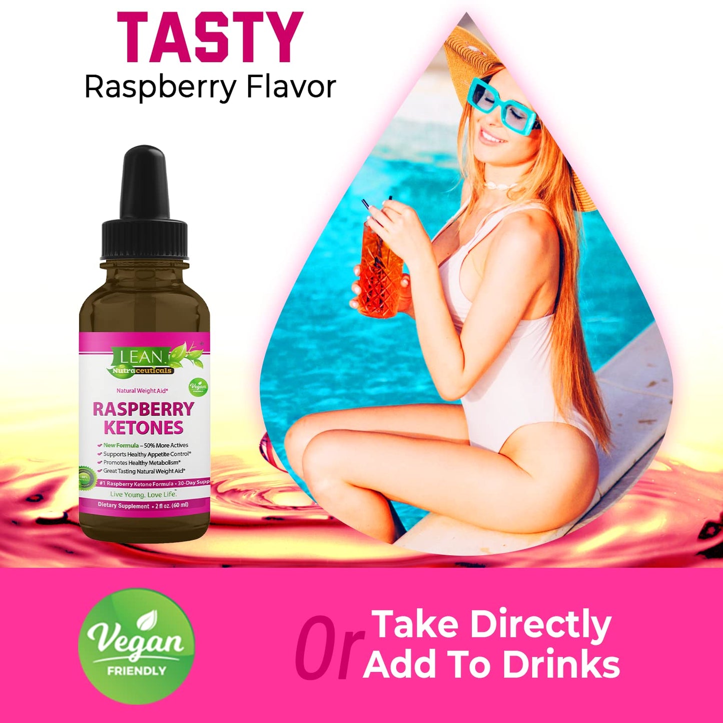 Weight Loss Perfect Keto Raspberry Ketone Drops, Appetite Suppressant Fat Burner