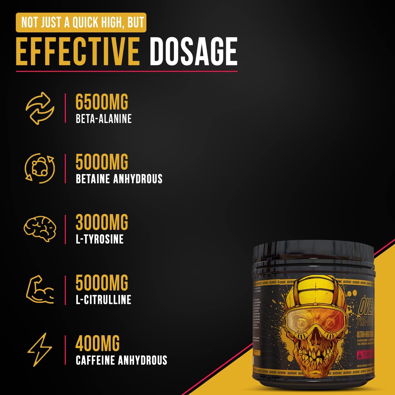 OVERDOS3D Pre-Workout Powder | Ultra-High Dosage | for Advanced Users ONLY Heath Secret