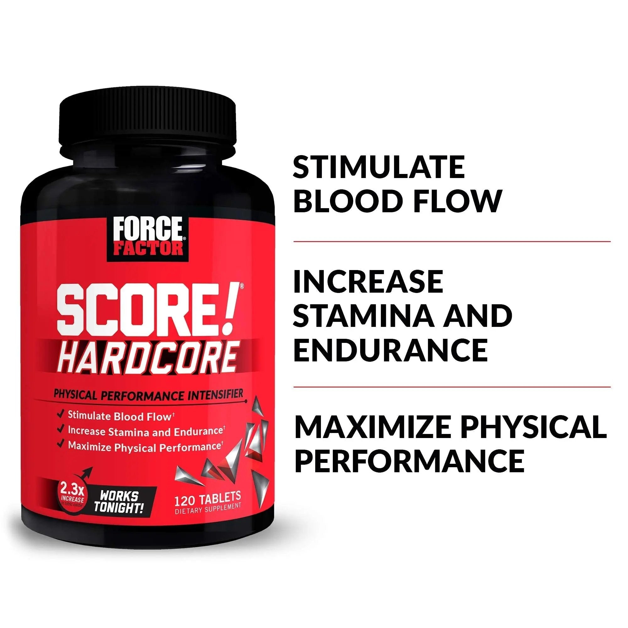 Force Factor Score! Hardcore Nitric Oxide Booster Supplement for Men with L-Citrulline Force Factor