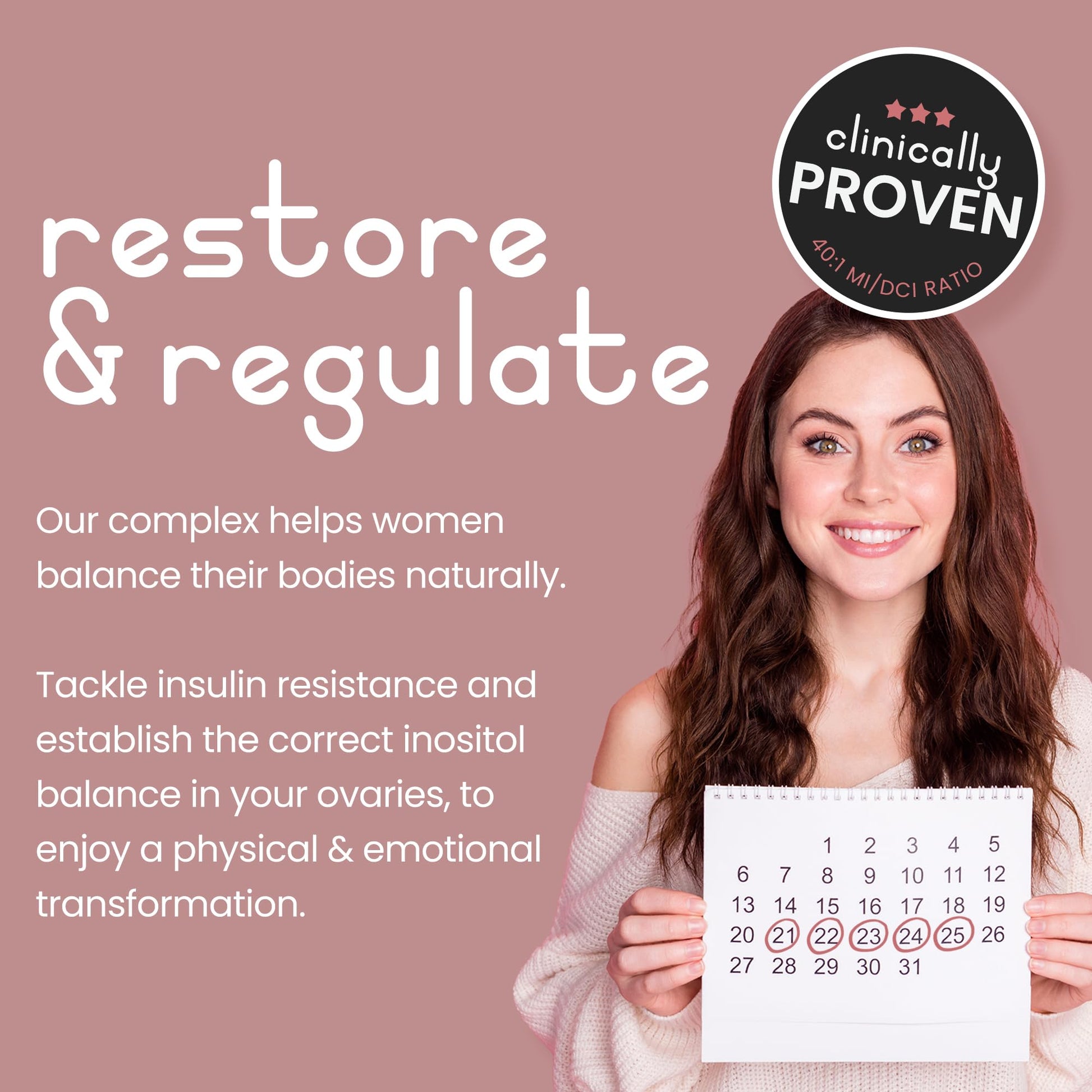 Myo and D-Chiro Inositol Complex - 4000mg per 4 Tablets - 120 Tablets (30 Day Supply) VitaBright