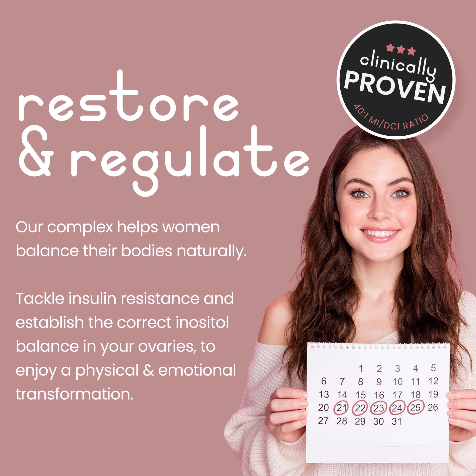 Myo and D-Chiro Inositol Complex - 4000mg per 4 Tablets - 120 Tablets (30 Day Supply) VitaBright