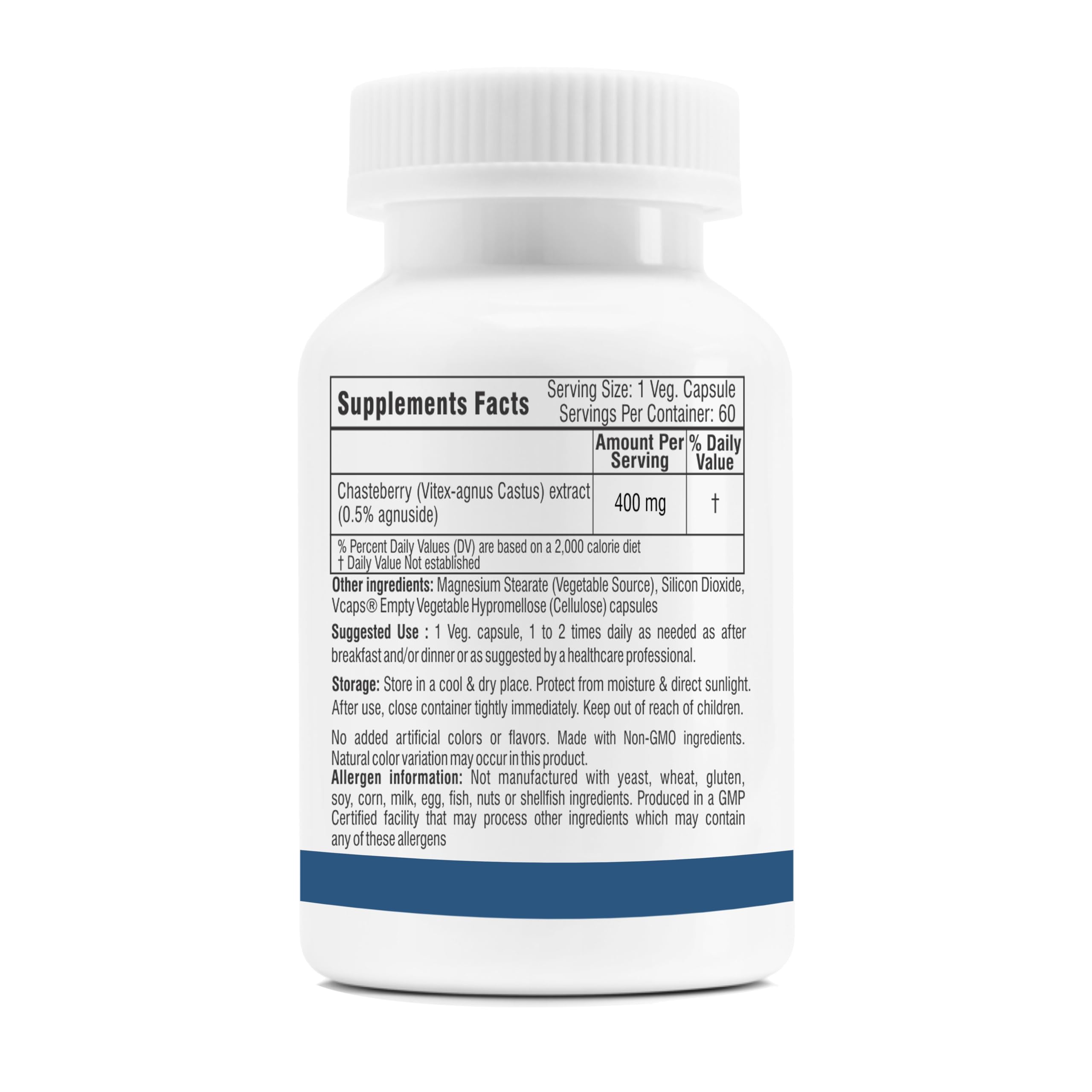 Trexgenics CHASTEBERRY 0.5% Agnuside 400 mg Women's Health Support Vegan & Non-GMO Trexgenics