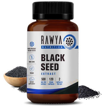 RAWYA Nutrition, Black Seed Extract, 120 Vegan Capsules, Nigella Sativa, Black Cumin