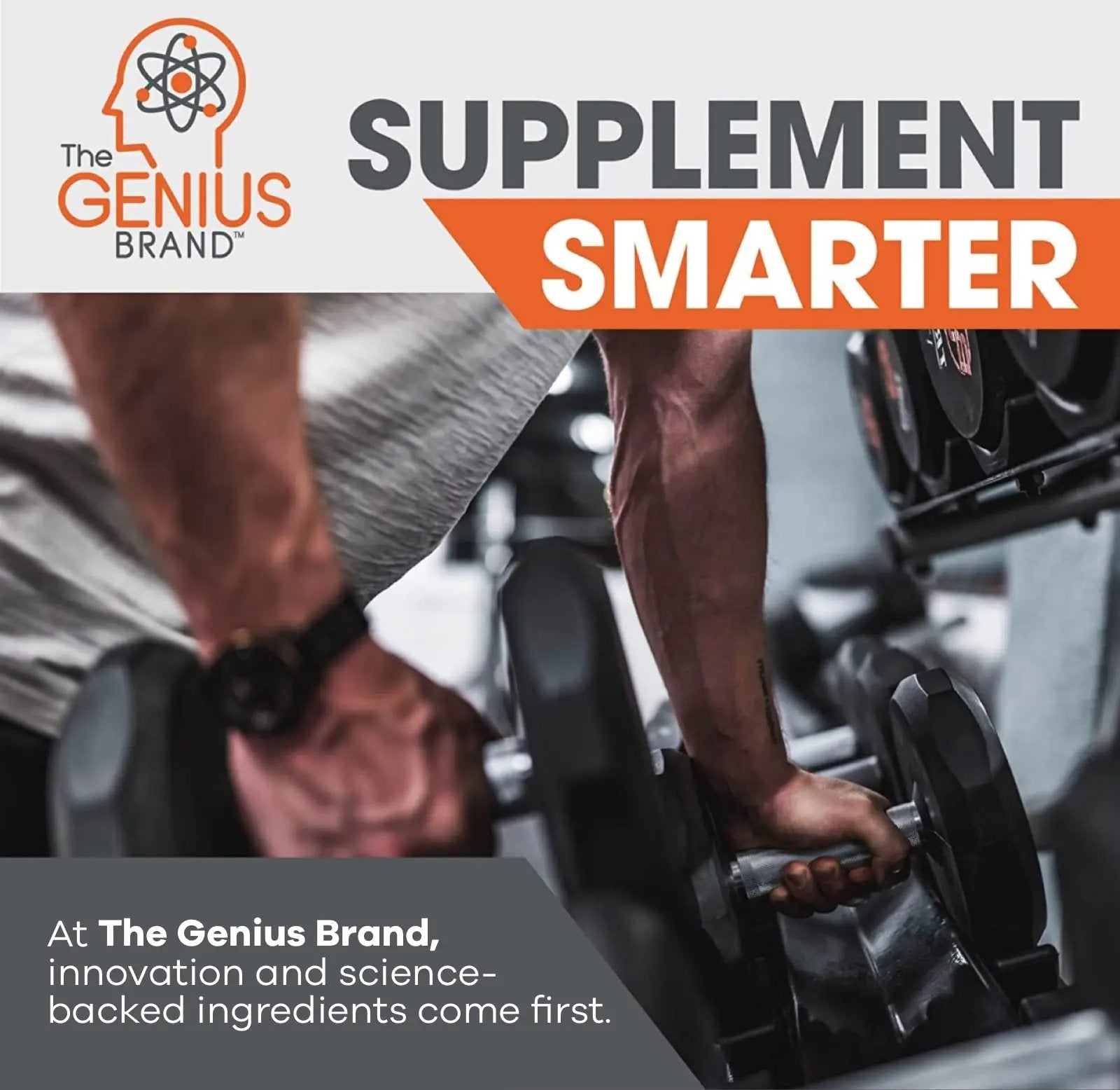 Genius Pre Workout Powder, Sour Cherry, and Genius Micronized Creatine Monohydrate Powder, Unflavored, All Natural Nootropic Pre Workout and Post Workout Supplement Stack