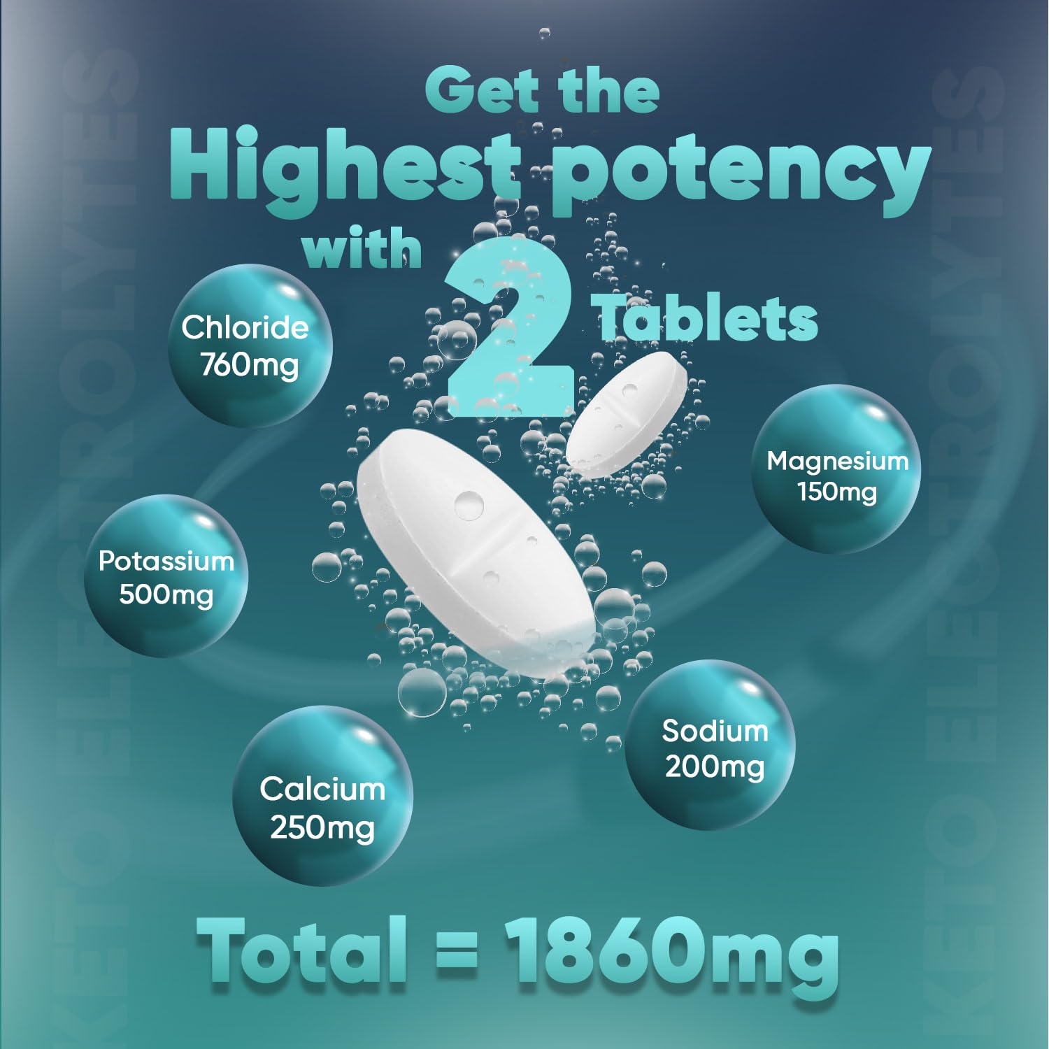 Electrolyte Tablets - 6 Months Supply - 180 Vegan Tablets with Sodium, Magnesium WeightWorld