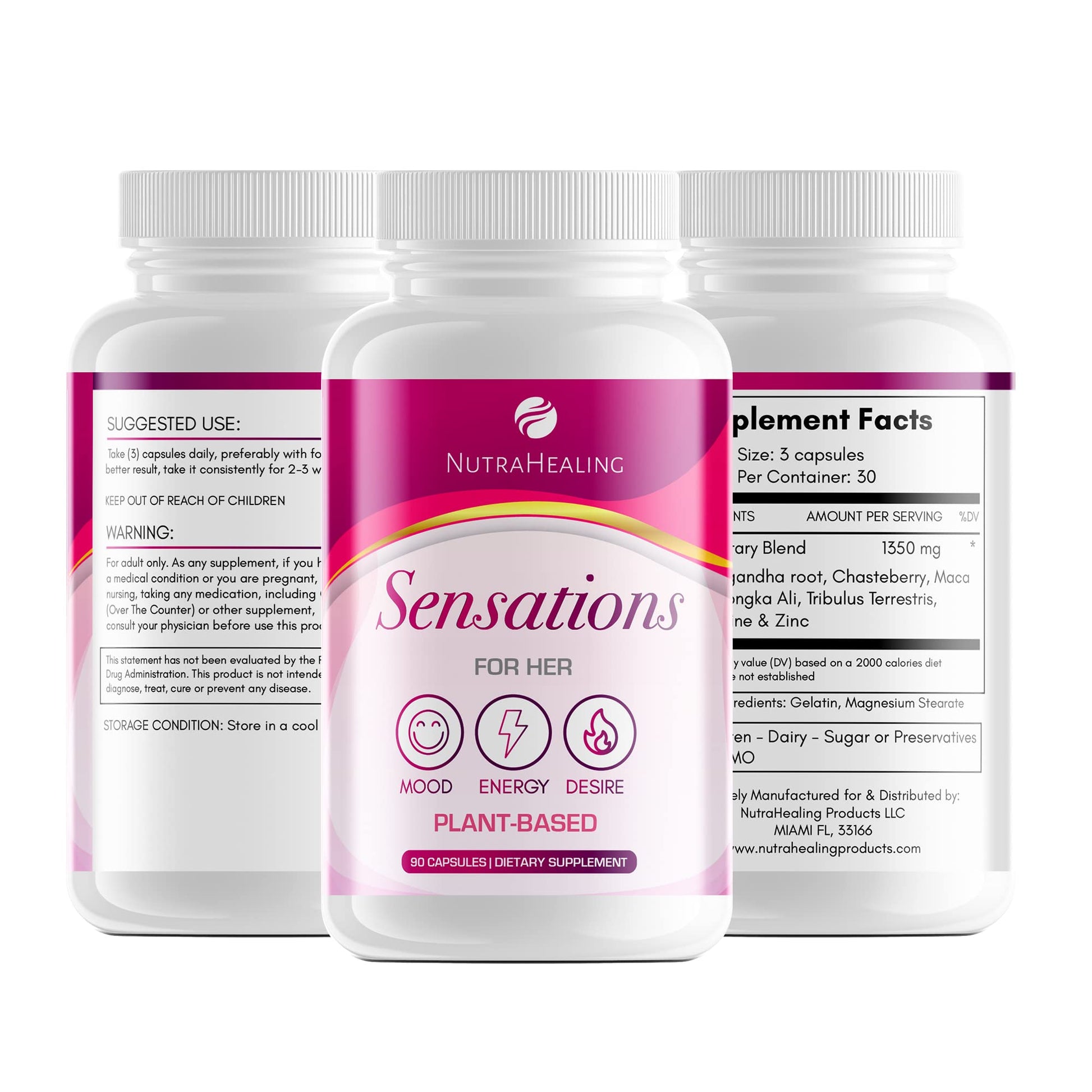 Sensations - Hormone Balance for Women | Mood, Energy & Libido Booster | Natural Plant-Based NUTRAHEALING