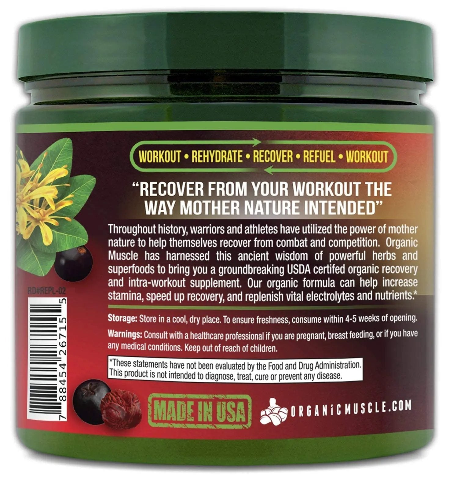 Organic Muscle Bundle - Pre-Workout Powder for Energy (Passionfruit Guava) + Replenisher for Hydration (Watermelon) - USDA Certified Organic