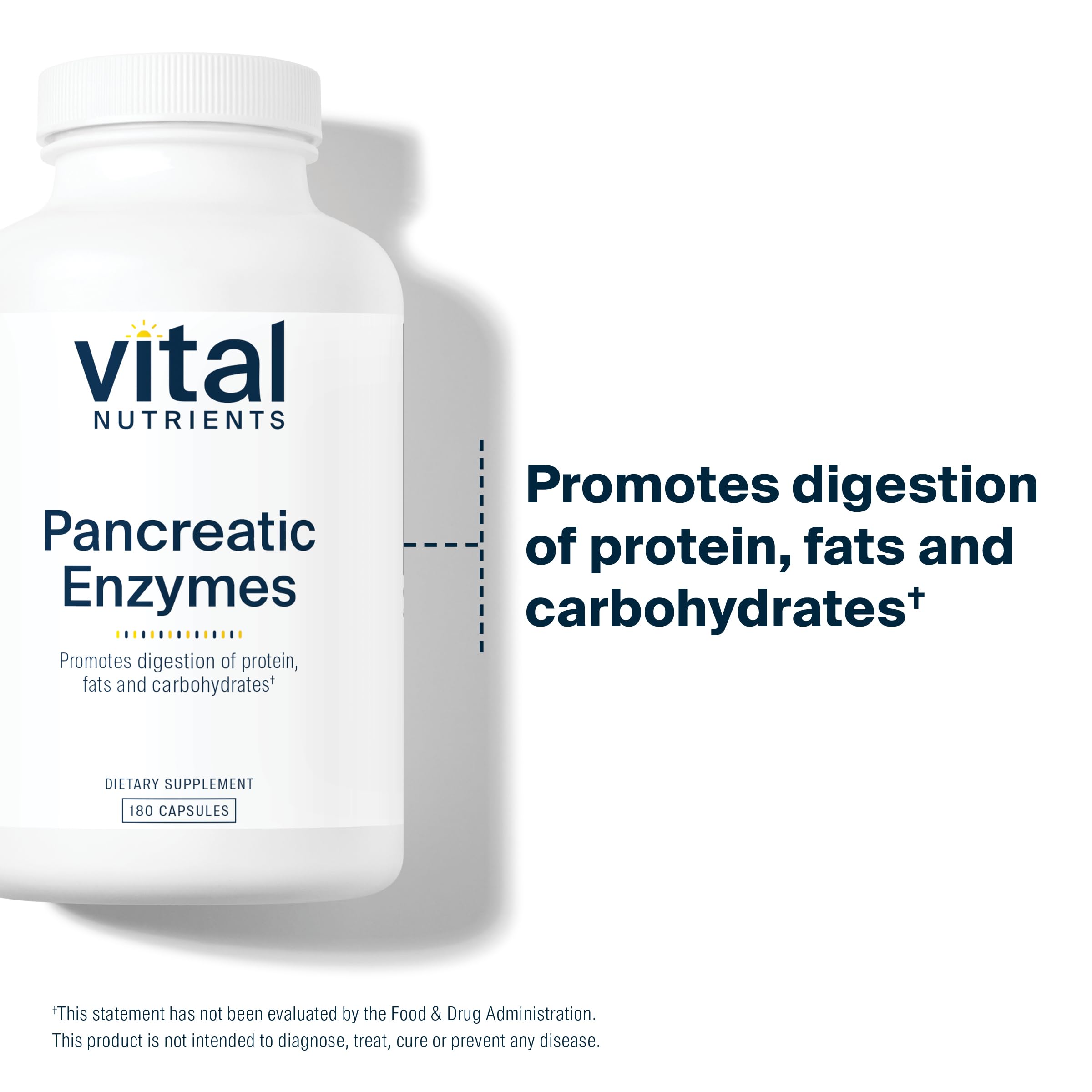 Vital Nutrients Pancreatic Enzymes 1000mg (Full Strength) | Pancreatin Digestion Supple Vital Nutrients
