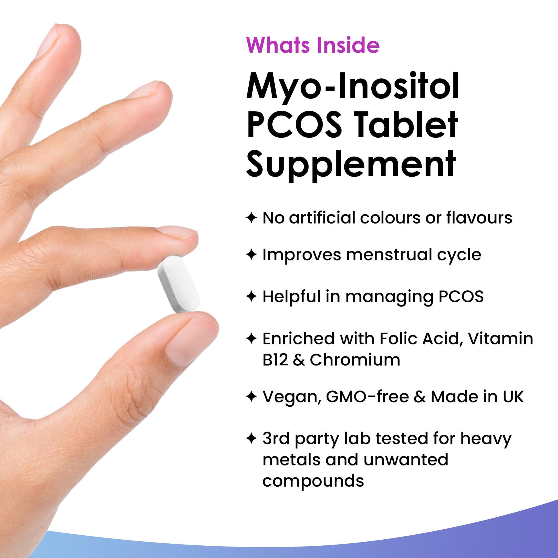 Myo-Inositol PCOS Supplement - Myo Inositol Tablets PCOS Supplement Enriched NEW LEAF PRODUCTS