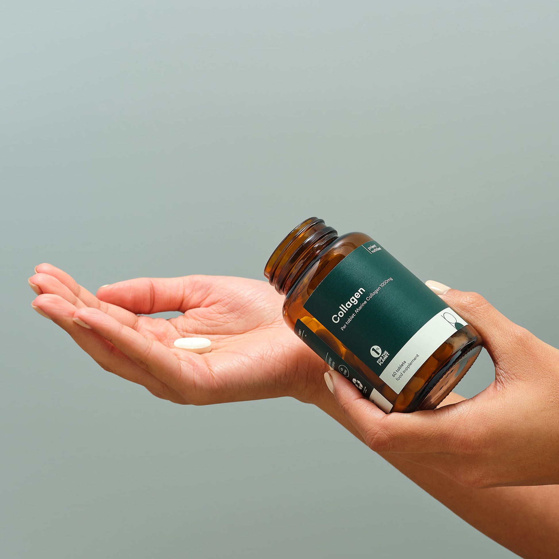 Pure Collagen Tablets - High Strength 1000mg Peptan Marine Collagen Supplements - Collagen Powder Project Nutrition