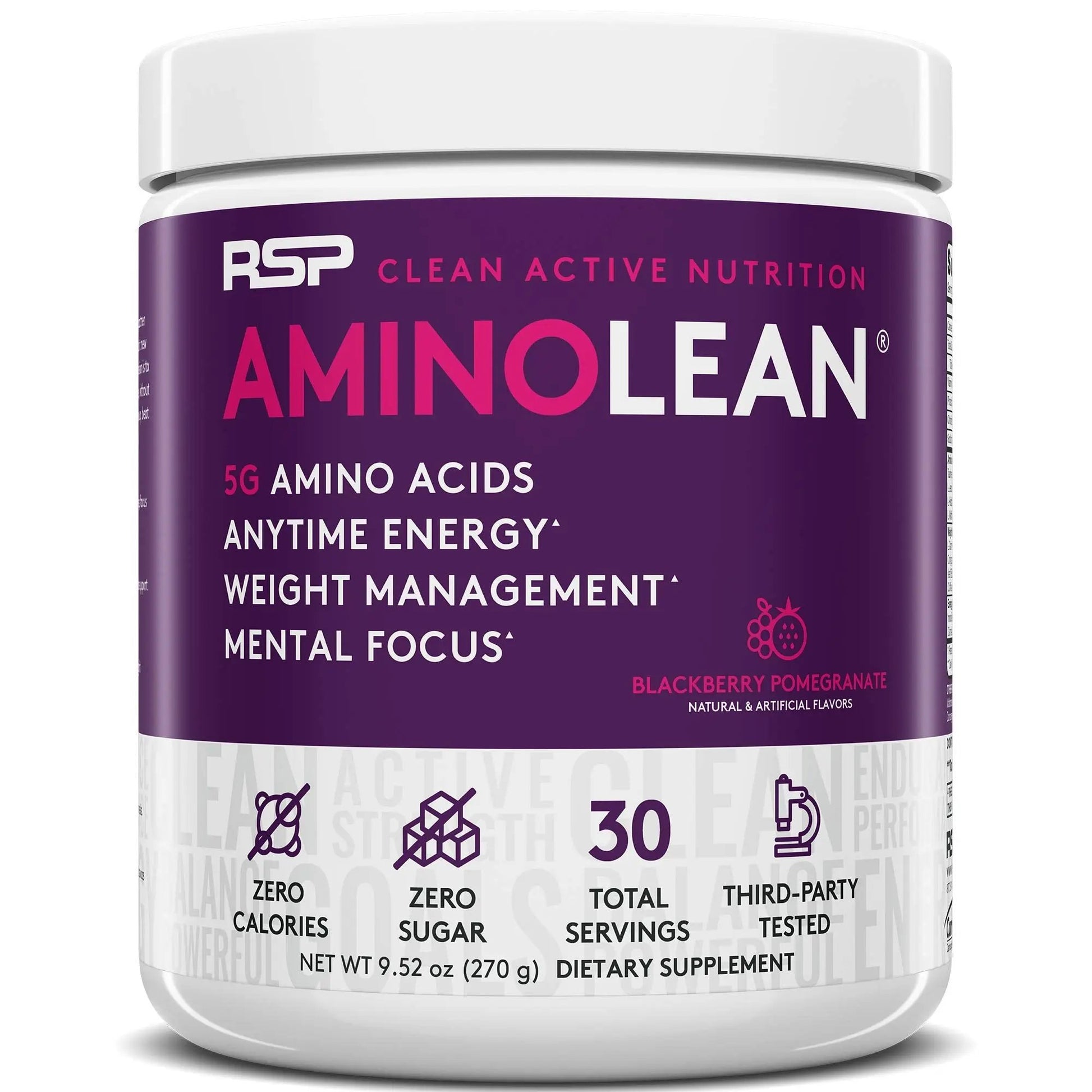 RSP NUTRITION AminoLean Pre Workout Energy (BlackBerry Pomegranate 30 Servings) with AminoLean Recovery Post Workout Boost (Blood Orange 30 Servings)