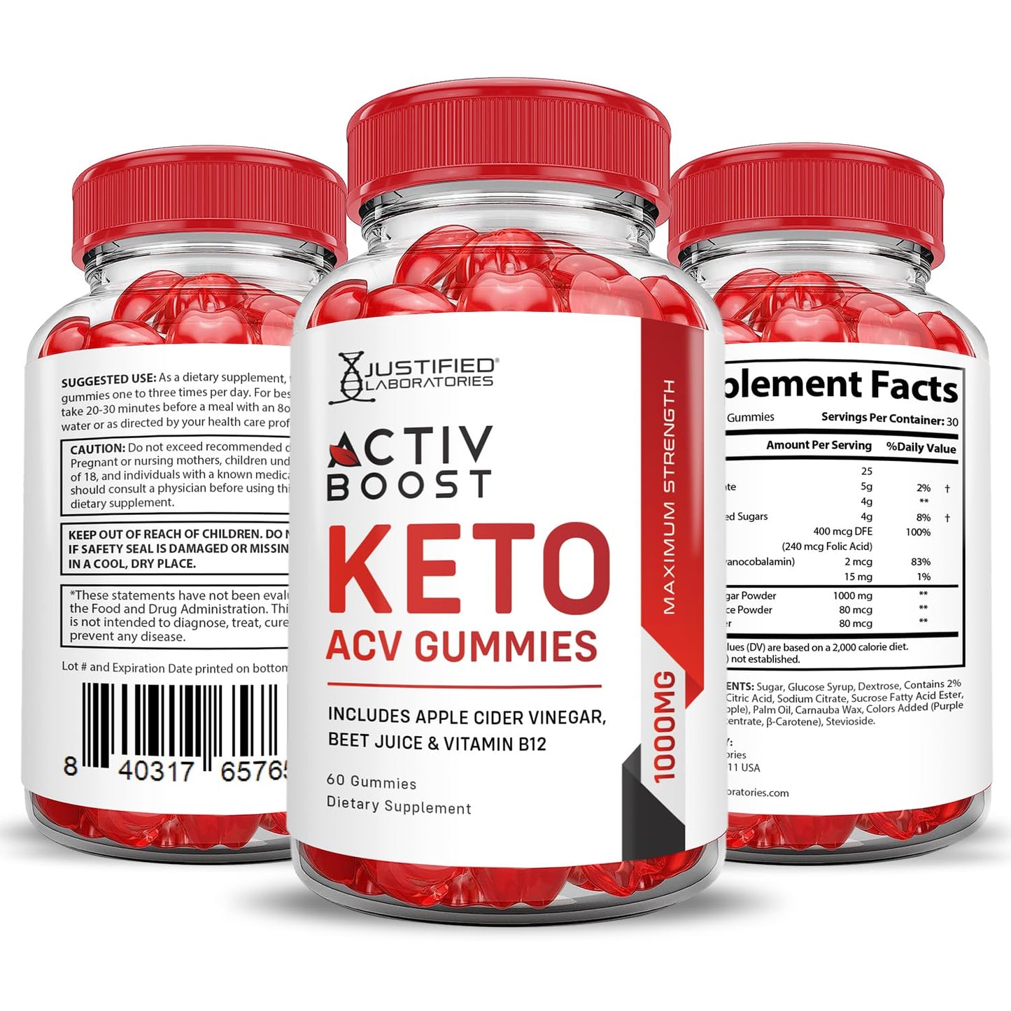 (10 Pack) Activboost Keto ACV Gummies Advanced Formula 1000MG Active Boost Keto
