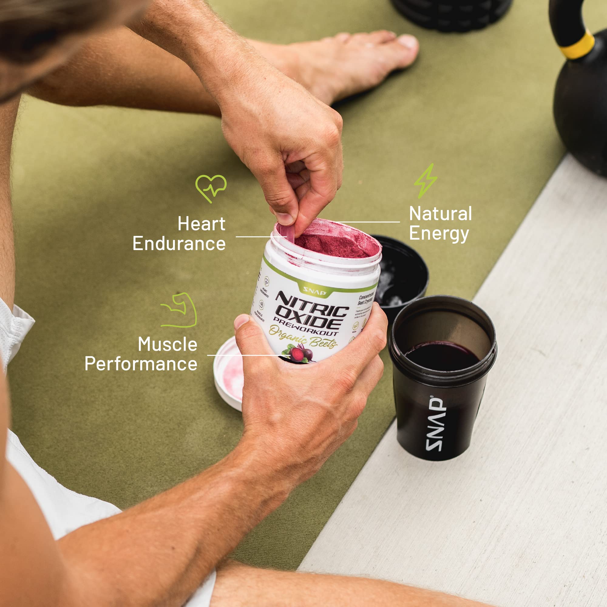 Snap Supplements Preworkout Beet Root Powder, Nitric Oxide Pre Workout with Organic Snap Supplements