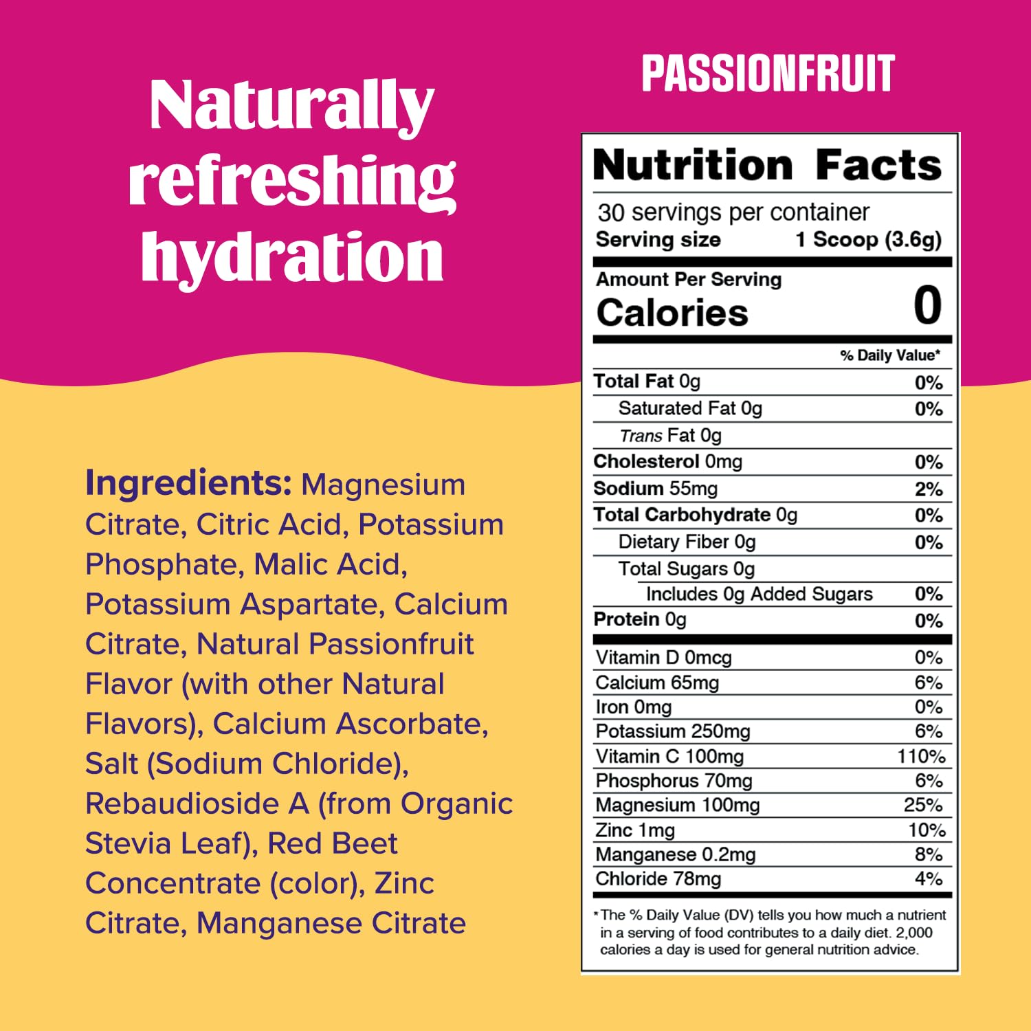 Ultima Replenisher Daily Electrolyte Drink Mix – Passionfruit, 30 Servings – Hydration Ultima Replenisher