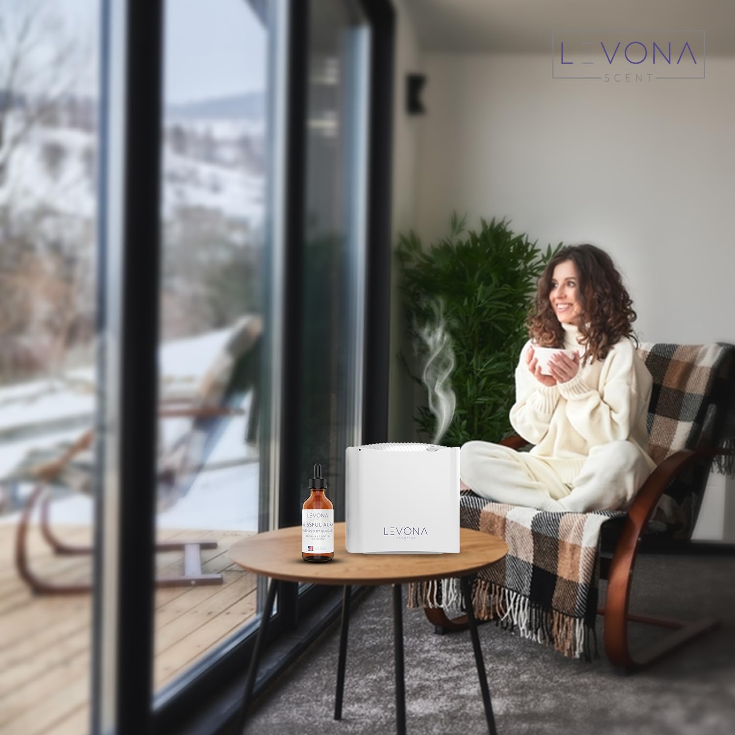 Levona Scent Essential Oils for Diffuser: Blissful Aura Inspired by Bulgari with Notes of Amber