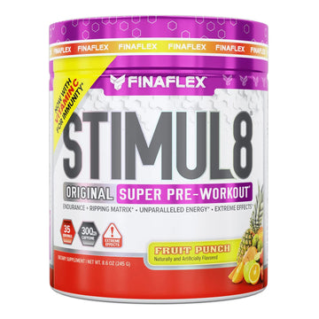 FINAFLEX STIMUL8 Original Super Pre-Workout, Fruit Punch - Energy, Strength & Endurance