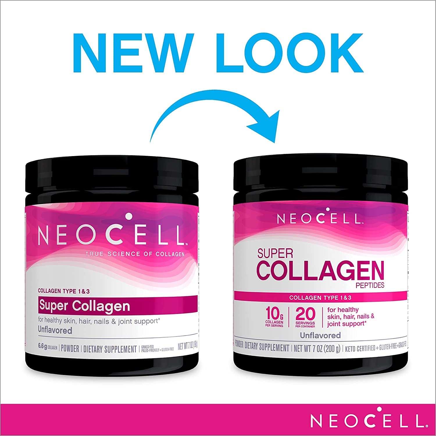 Neocell, Super Collagen, Type 1 & 3, 7 oz (198 g) Neocell