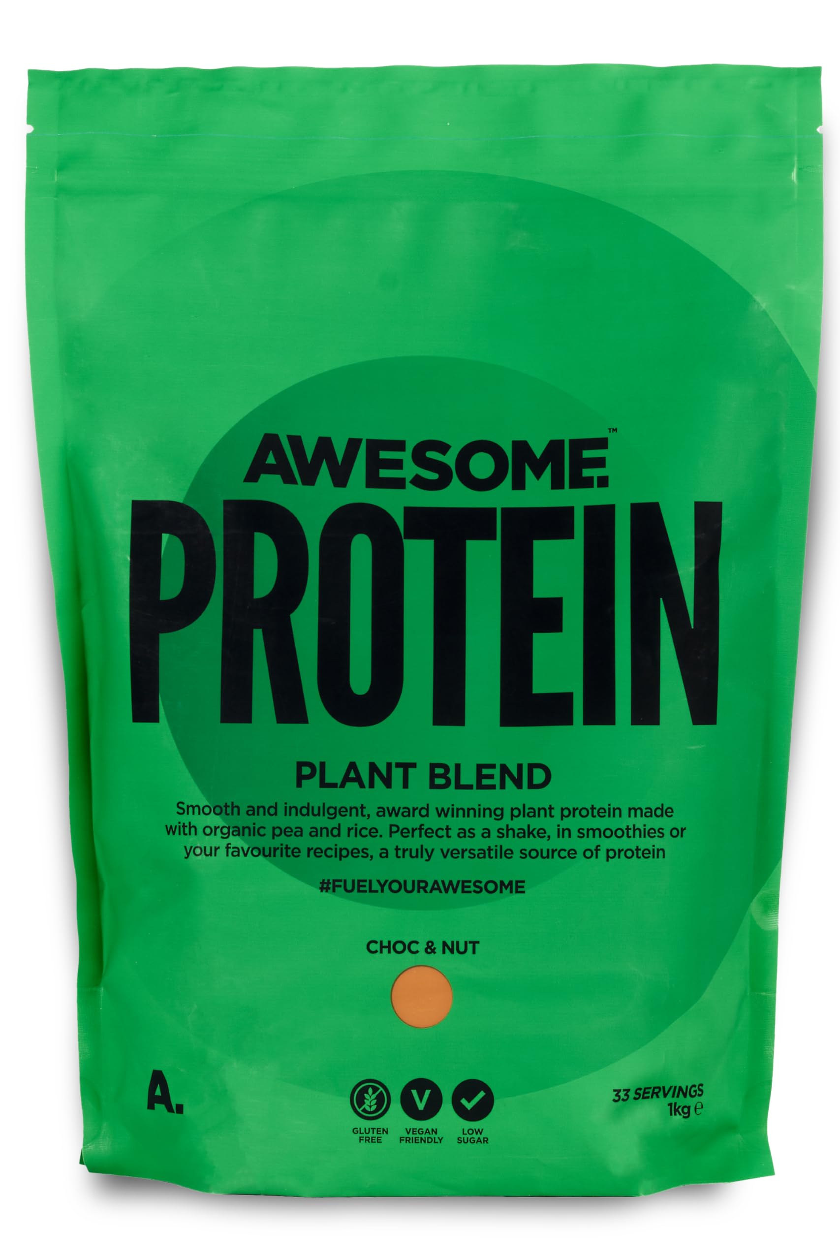 Chocolate Nut Awesome Protein Powder by Ben Coomber | 1kg Vegan Organic Flavoured Protein