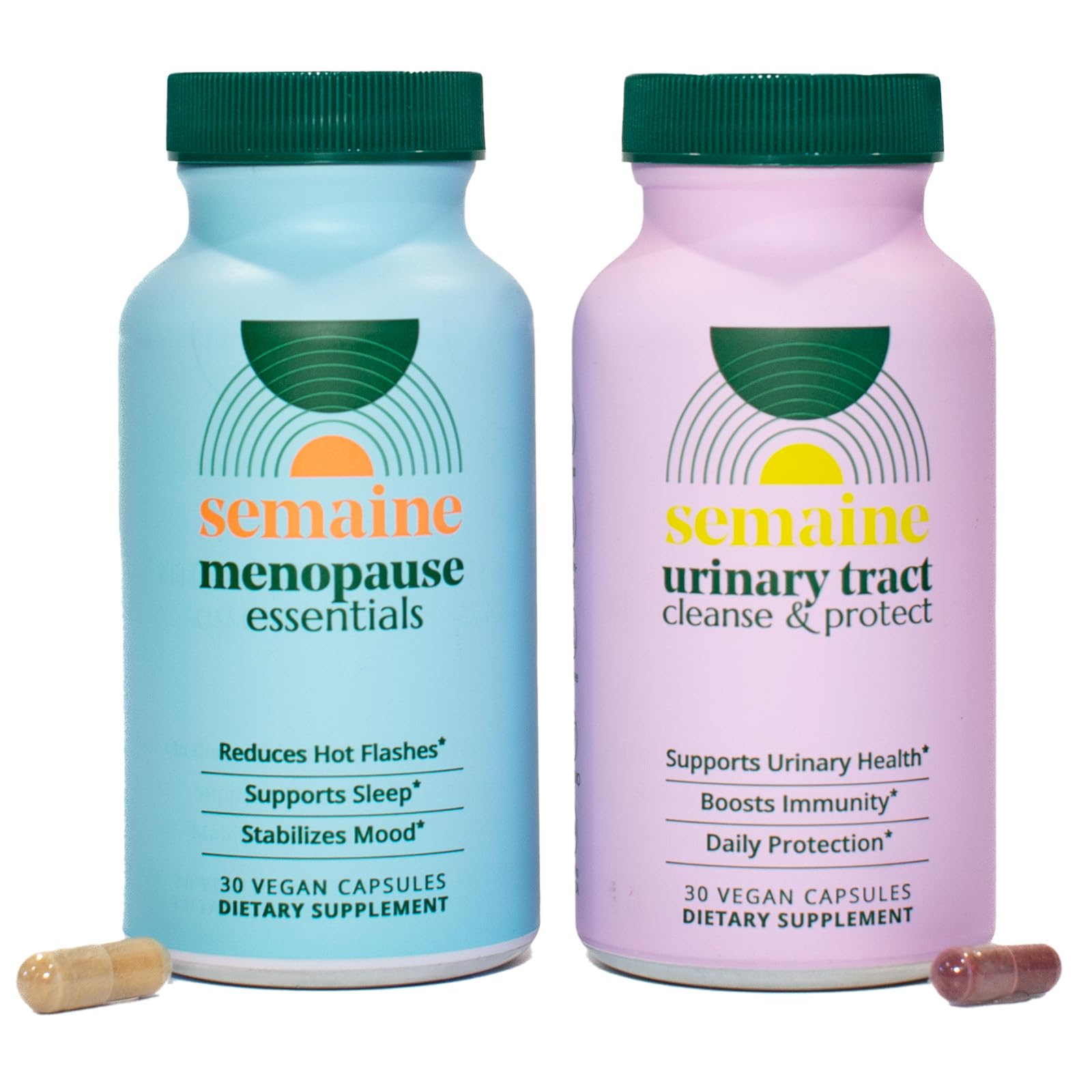 Peri/Menopause & Bladder Health Bundle – Reduce Hot Flashes & Night Sweats, Prevent & Soothe UTIs, Stabilize Mood & Thicken Hair. Clinically Tested. | 1 Month Supply