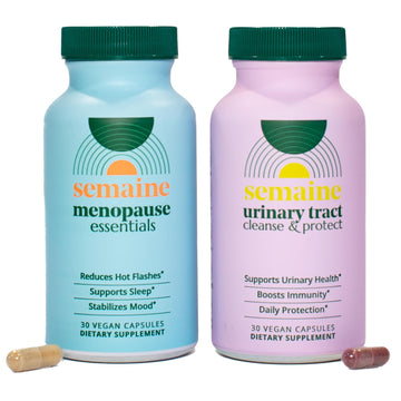 Peri/Menopause & Bladder Health Bundle – Reduce Hot Flashes & Night Sweats, Prevent & Soothe UTIs, Stabilize Mood & Thicken Hair. Clinically Tested. | 1 Month Supply