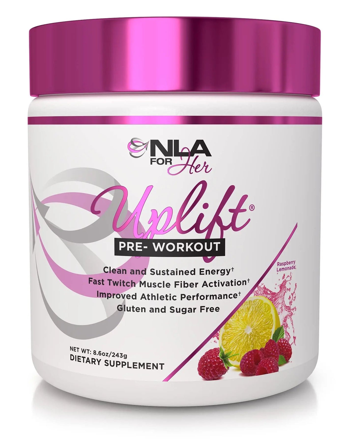 NLA for Her Pre/Intra Workout Stack (Includes Her Thermogenic Amino Georgia Peach and Uplift Pre Workout Raspberry Lemonade)