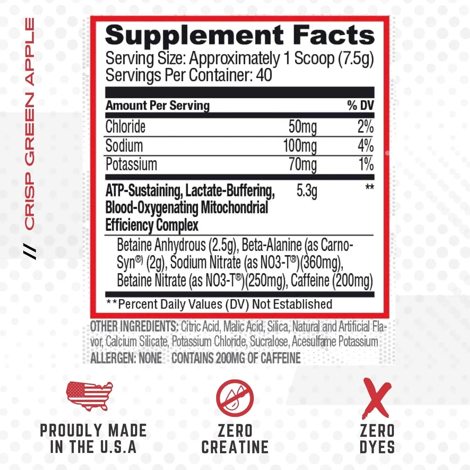 Purus Labs CONDENSE PreWorkout Powder, 40 Servings (Crisp Green Apple) Purus Labs