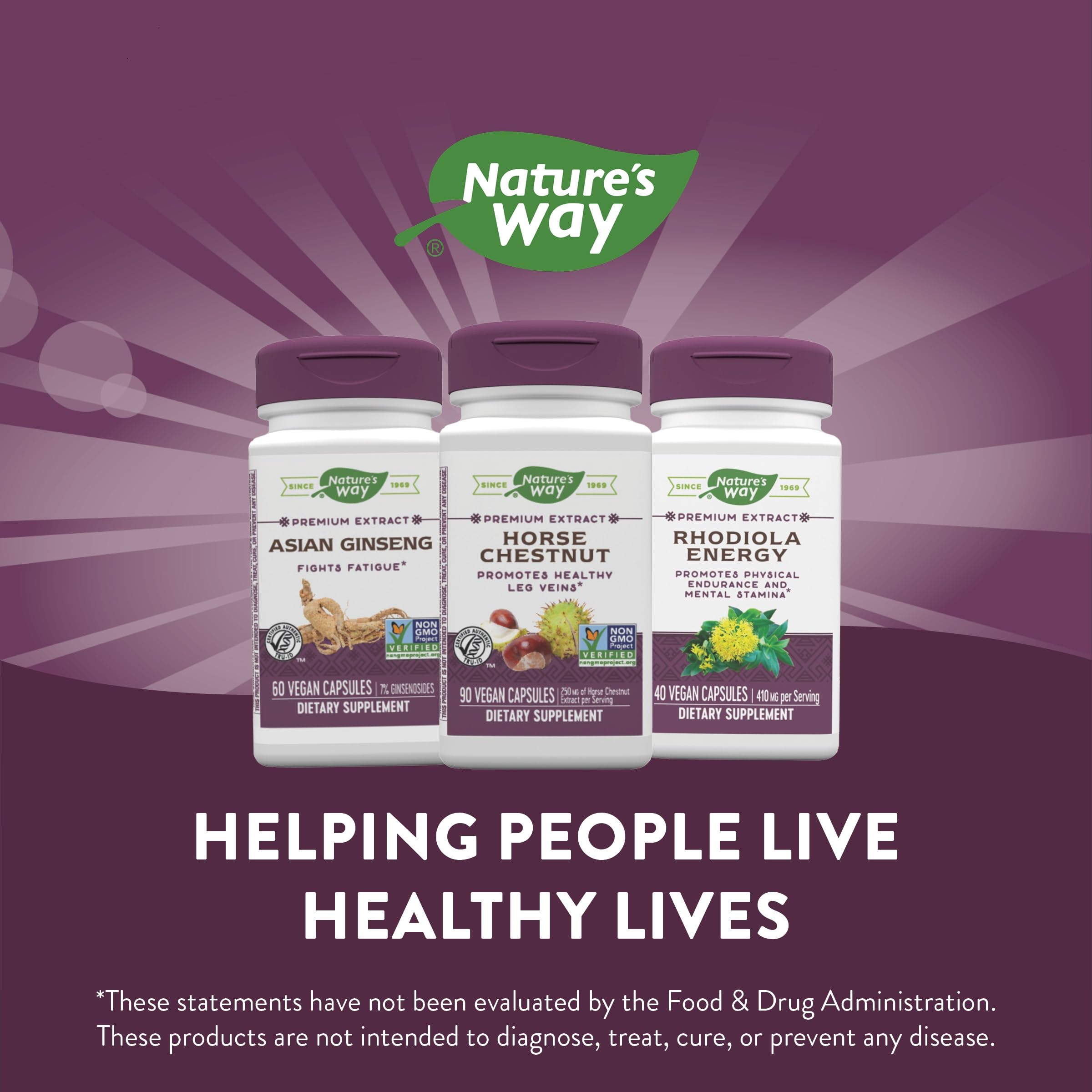 Nature's Way Standardized Horse Chestnut, Premium Extract for Healthy Veins and Blood Nature's Way