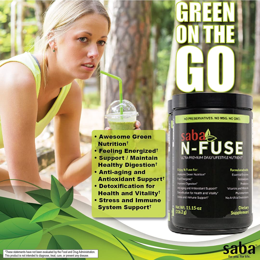 Saba N-Fuse-Whole Food Daily Nutrition,-Phytonutrients, Pre and Probiotics, Enzymes Saba