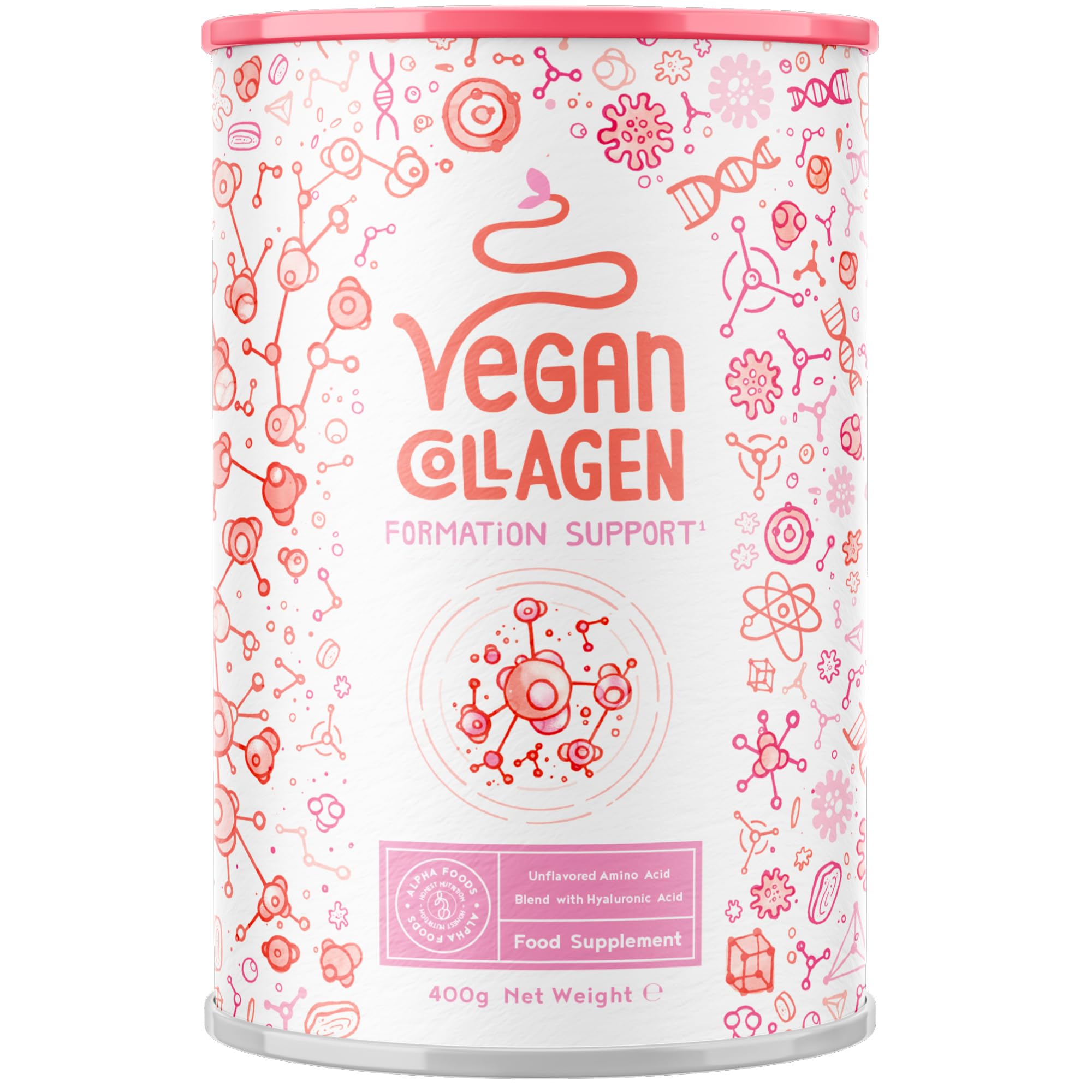 Vegan Collagen Powder with Hyaluronic Acid - Unflavoured 400g Powder