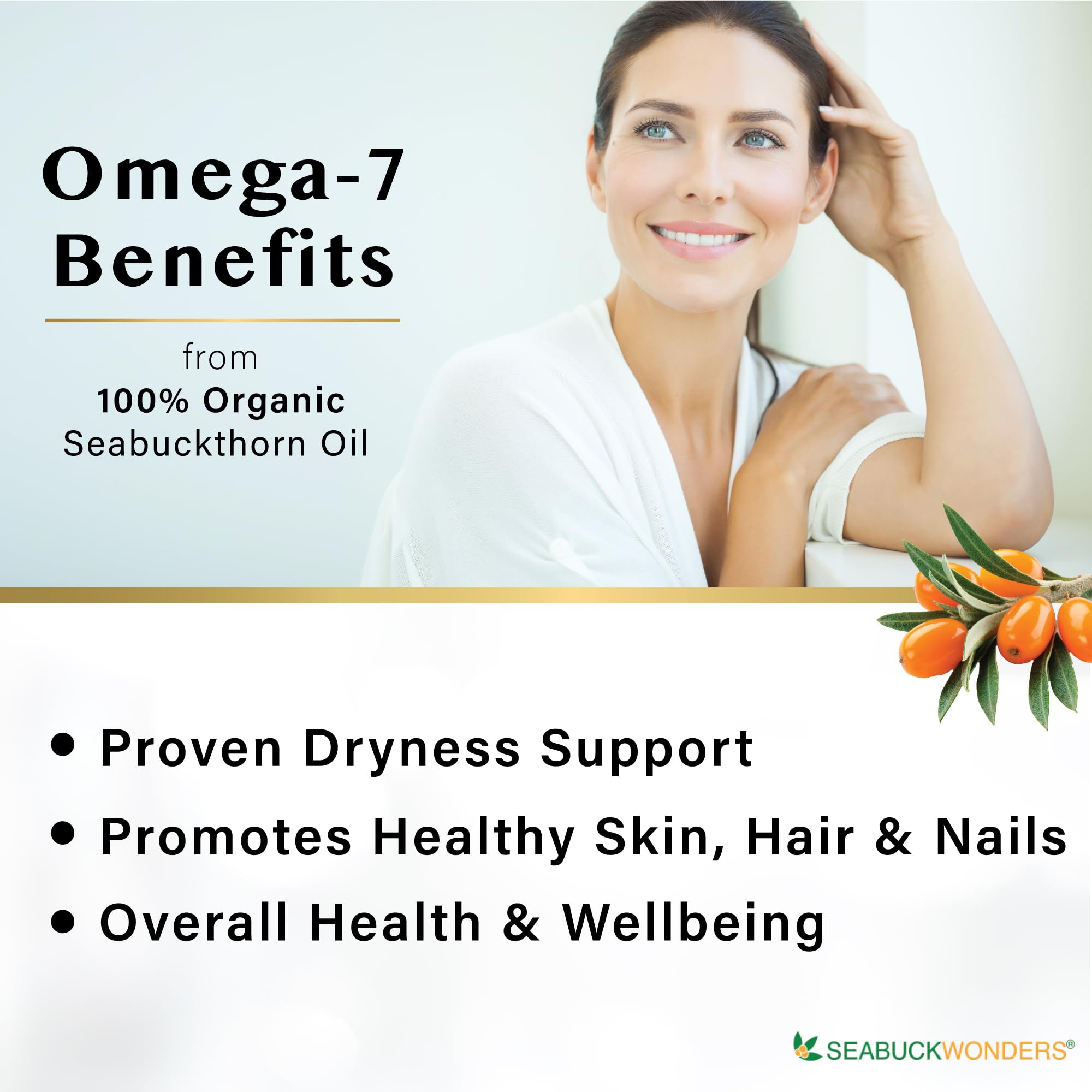 SeabuckWonders Sea Buckthorn Oil Blend, Omega-7 Complete, Max Potency, 120 Count SEABUCKWONDERS