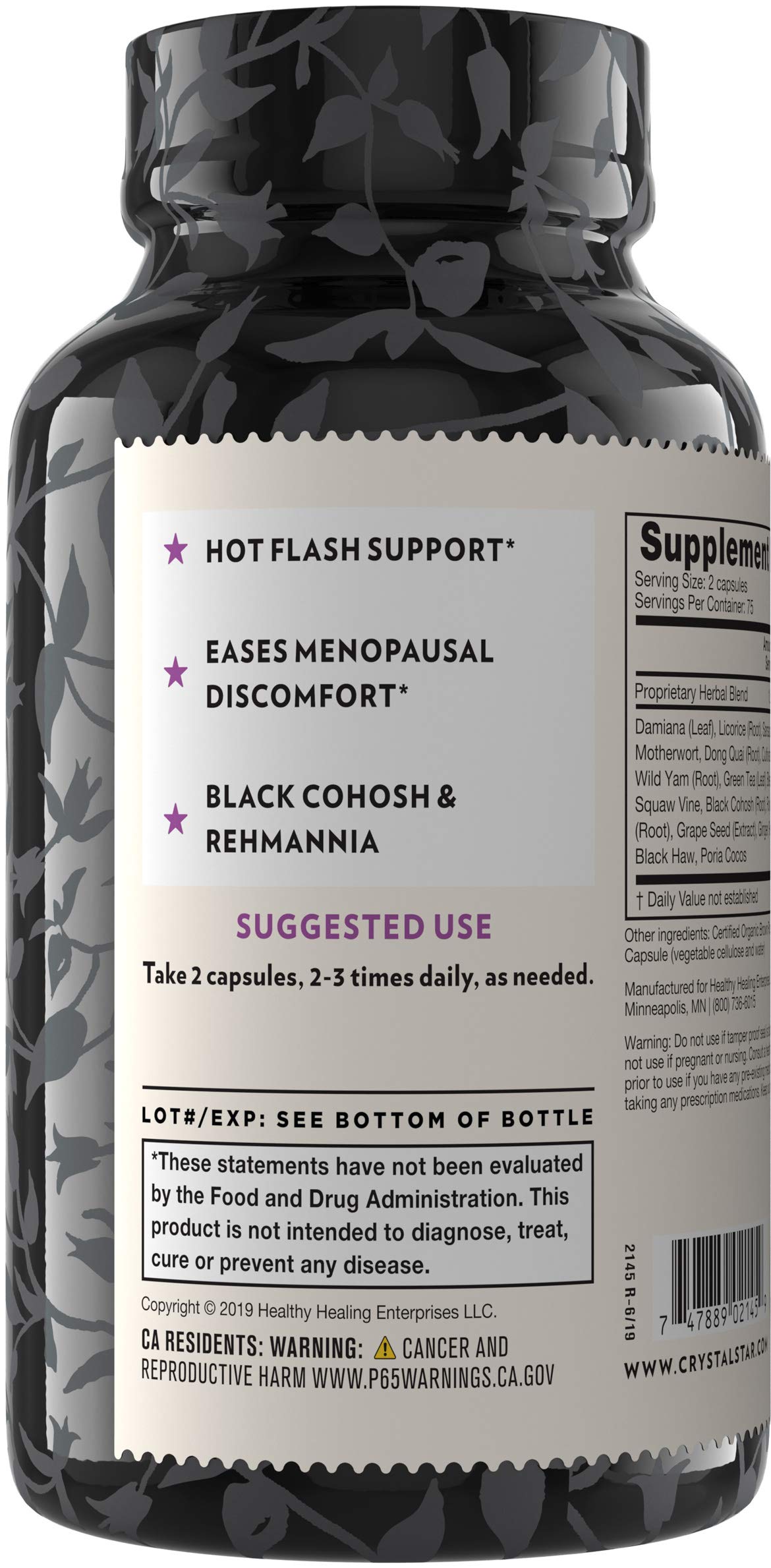 Crystal Star Estro G Balance Supplement (150 Capsules) – Herbal Menopause Support