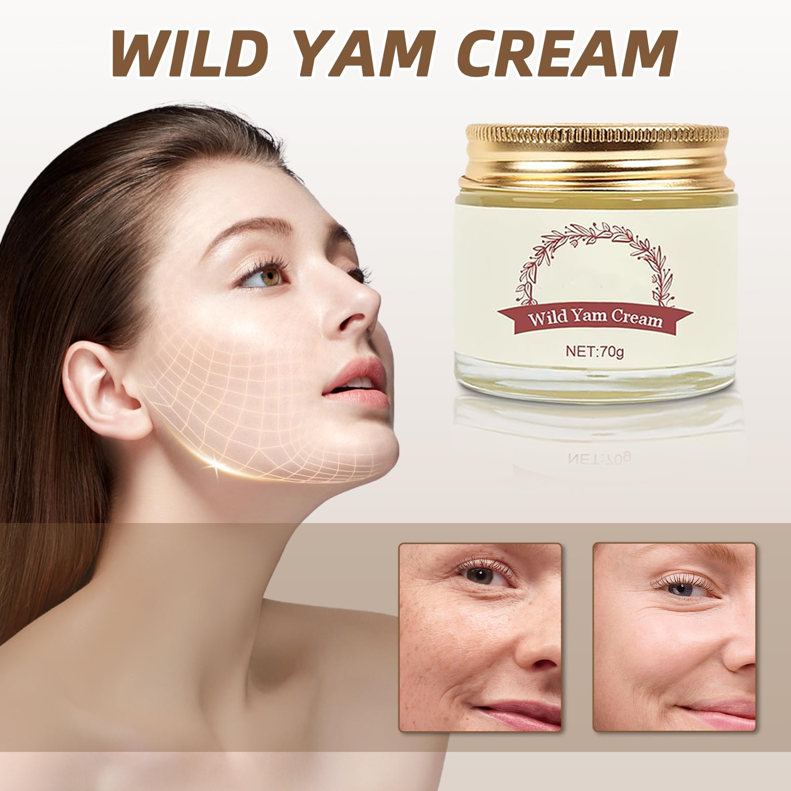 Kverg Wild Yam Cream - Wild Yam Cream Organic for Women, Hormone Balance, Yam Cream