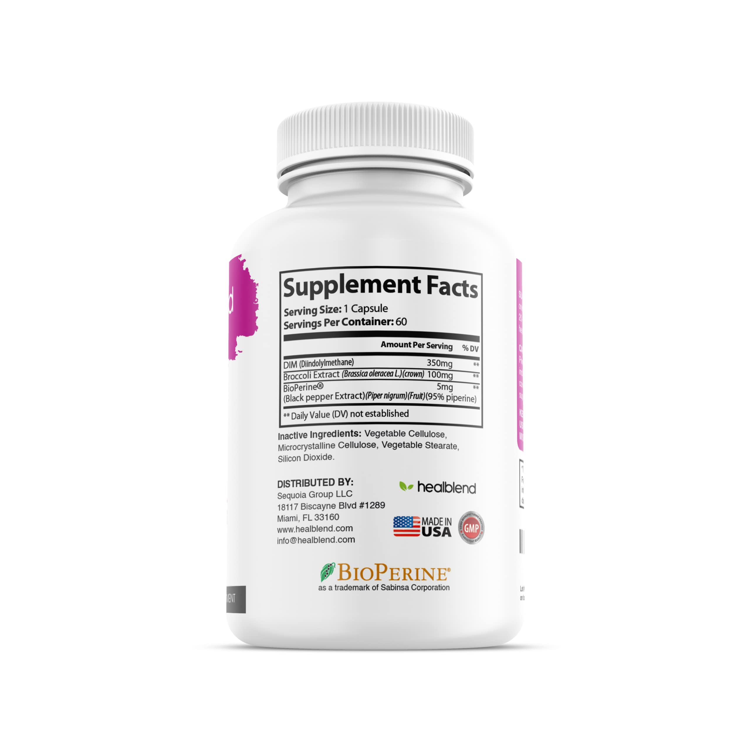 healblend DIM Ultra Dietary Supplement 350mg with Bioperine, Diindolylmethane