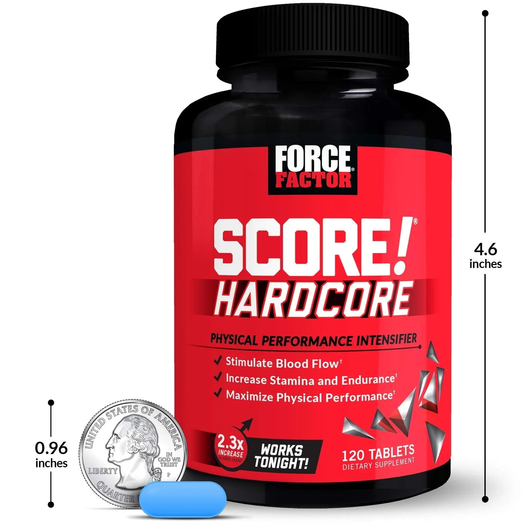 Force Factor Score! Hardcore Nitric Oxide Booster Supplement for Men with L-Citrulline Force Factor