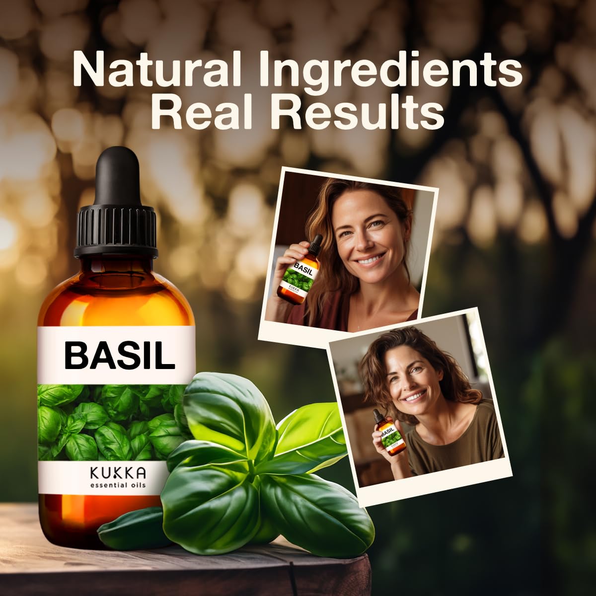 Kukka Basil Essential Oil for Diffusers - Basil Essential Oil for Skin - Basil Oil for Aromatherapy, Skin, Fragrance KUKKA essential oils
